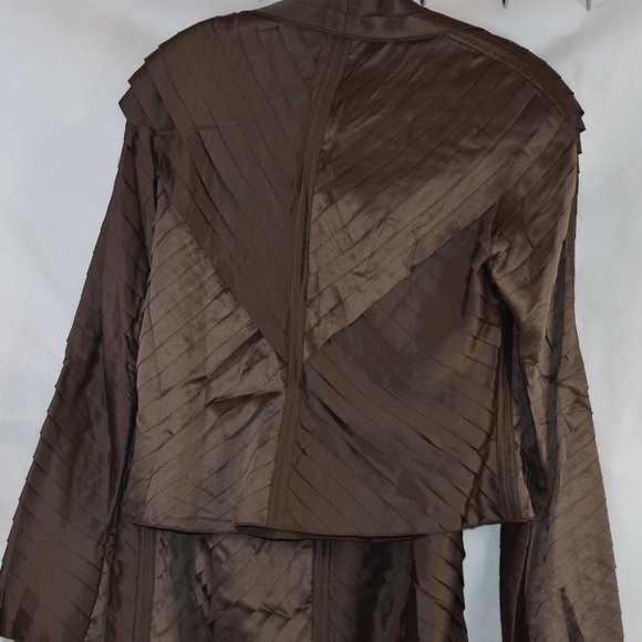 Pleated Jacket/Skirt Set SZ L Style Midnight Velvet - Picture 9 of 10